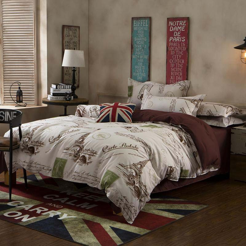 Wholesale Eiffel Tower Bedding Sets Twin Queen Full Star Moon
