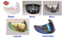 FULL FACE MOTORCYCLE HELMET Racing SHIELD LENS K3 K4 K4-EVO VISOR (Not For K3-SV) Colors Black, clear, Silver, Rainbow, Blue