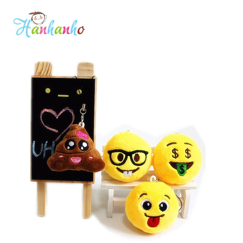 Новый 1 шт 5 см Emoji Плюшевые Небольшой Кулон Плюшевые Игрушки Мягкие Смайлик Смайлик Игрушки Брелок