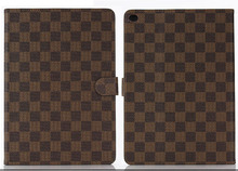 For Apple iPad Air 2 case Plaid Design Business PU Leather Protective Skin for iPad 6