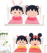 Super cute 1pc 45cm cartoon Chibi Maruko Chan rabbit soft plush doll vehicle chair cushion stuffed toy Valentine’s Day gift