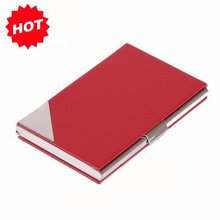 2016 High Quality Print logo metal&leather credit ID business name card holder case,promotion gifts,TNCH007