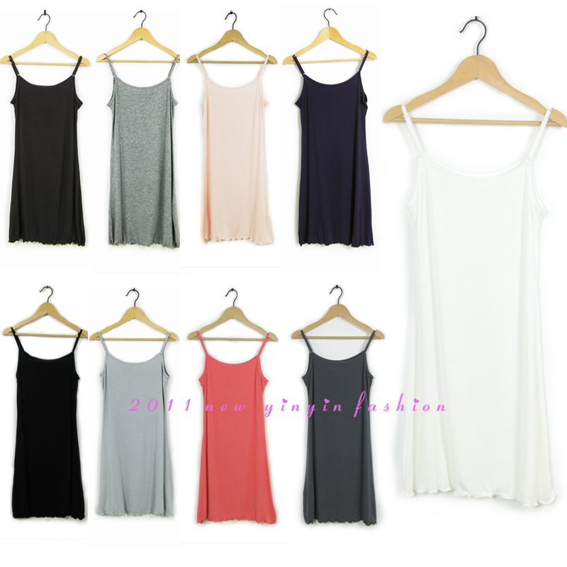 White cotton slip dresses