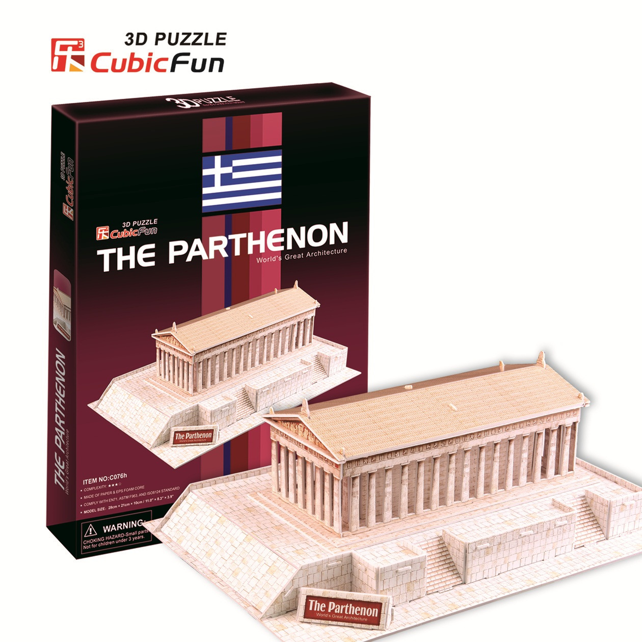 candice guo!! New arrival 3D puzzle toy CubicFun paper model jigsaw game the Parthenon C076H 1pc