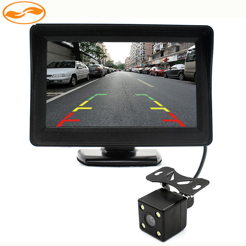 Universal Waterproof Car Rearview Parking Camera with 4.3 Inch TFT LCD Monitor for Auto Parking Reversing Backup Universal Waterproof Car Rearview Parking Camera with 4.3 Inch TFT LCD Monitor for Auto Parking Reversing Backup