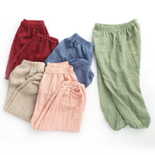 Boys cotton pants Chinese style mosquito trousers 2016 summer children’s clothing children’s baby pants thin section tide
