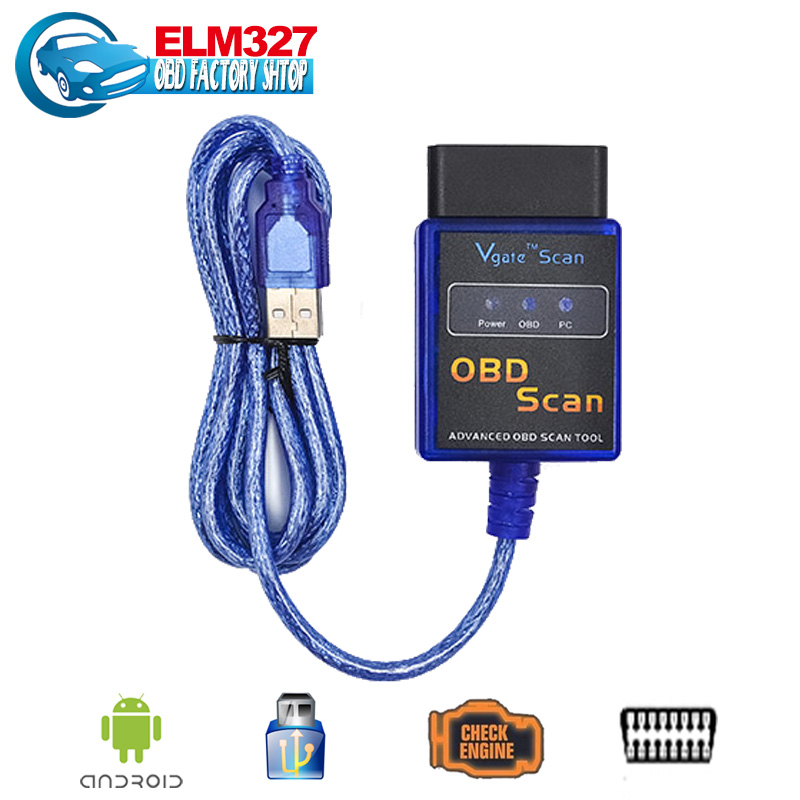 - !  ! 2016  100% Vgate USB ELM327 OBD2 / OBDII ELM 327 V2.1   