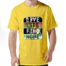O-Neck Man New Coming Live. Life. Find. Hope. t-shirts 2015 Exercise Men’s t-shirt for Cheap Sale