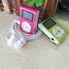 2015 New LCD Screen Metal Mini Clip MP3 Player+Earphone+USB Cable with Micro TF/SD Slot Portable MP3 Music Player