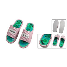 New Hotsale Promotion Pair Striped Health Care Foot Acupoint Massage Flat Slippers for Lady