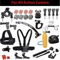 Action Camera Accessorie Set with Helmet Bicycle Mount for Gopro Xiaomi Yi 2 4k SJ5000 Sony