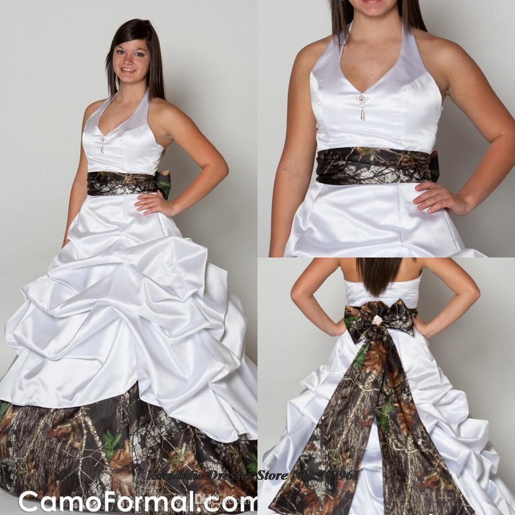 camo wedding dress