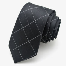 Black narrow tie solid floral geometric plaid striped 5cm casual neck tie slim skinny for men wedding bridegroom party club