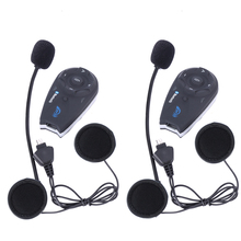 2 pcs/lot V5 Helmet BT Interphone 5 Riders Motorcycle Accessories 1200M Bluetooth intercom headset FM Headphone Free Shipping!