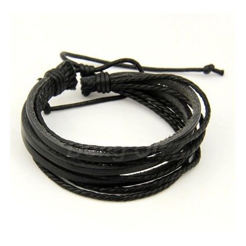 100 hand woven Fashion Jewelry Wrap multilayer Leather Braided Rope Wristband men bracelets bangles for women