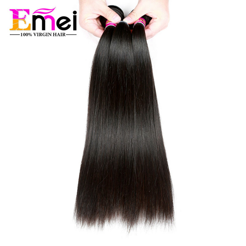 7A Brazilian Virgin Hair Straight 3 Bundles Rosa Hair Products Human Hair Weave Unprocessed Mink Brazilian Straight Hair Emei