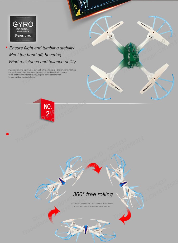 D2M6 2015 New Arrival Small Tarantula X6 RC Helicopter with 0.3MP2.0MP Camera 2.4G 4CH Headless Hovering One Key Return Mini Drone