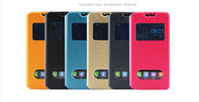 New 360 Rotating Stand Flip Double View Window Leather Cover For Philips Xenium W8555 Case Phone Cases Accessories 6 Colors