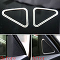 2x Inner Stainless Steel Door Stereo Audio Speaker Cover Ring Sticker Fit For Tiguan 2010 2015