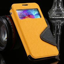 S4 Cases Luxury View Window Flip Leather Phones Case For Samsung Galaxy S4 I9500 SIV Card
