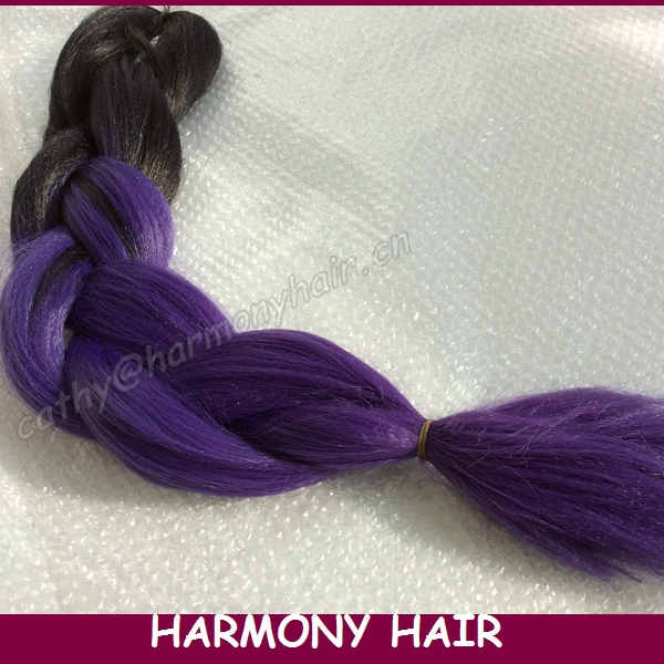 10 Packs Free Shipping 24 Ombre Black Purple Kanekalon Senegalese