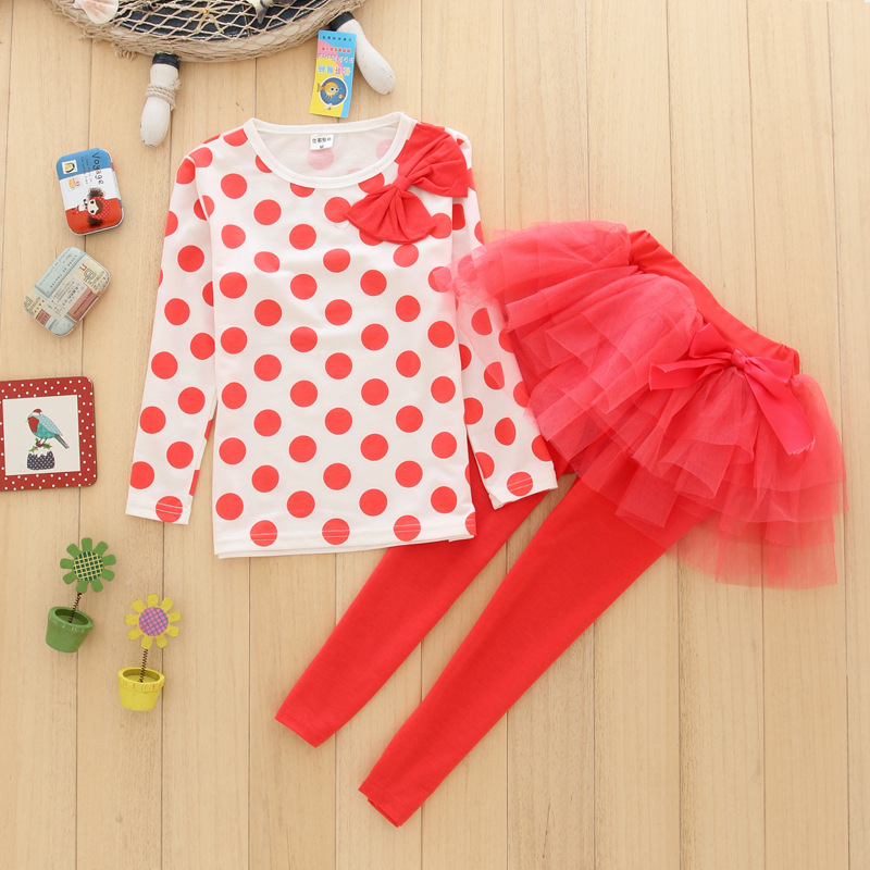 fashion lovely girl skirt clothing suits casual girls clothes cartoon baby sets girl thickened warm pure color suits