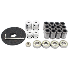 3d printer reprap prusa i3 movement kit GT2 belt +aluminum timing pulley +608zz bearing +lm8uu+ Motor Coupler+624zz + Hex Wrench