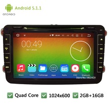 QuadCore Android 5.1.1 2Din 8″ 1024*600 Car DVD Player Radio Stereo For VW PASSAT B6 B7 CC Golf 5 6 Tiguan Touran EOS Jetta POLO