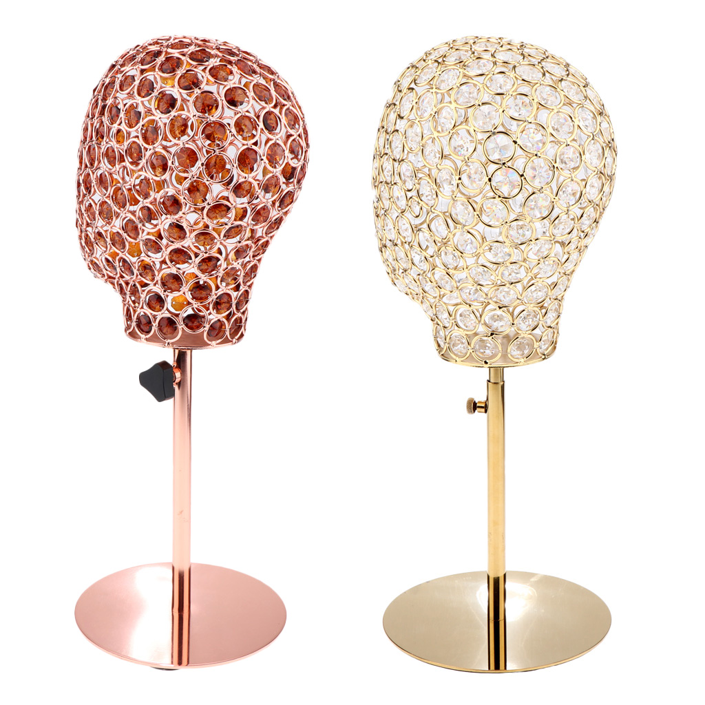 2021 Shinny And Elegant Rhinestone Decorated Mannequin Head Wig Hat