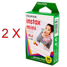 High qulaity 2X Fuji White Original Fujifilm Instax Film For polaroid Mini 7s 8 25 50s 90 300 Camera Share SP-1 free shipping