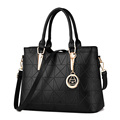 Occident Style Women Simple Handbag Embossed PU Plaid Shoulder Crossbody Bag Ladies Luxury Designer Handbag Shoulder