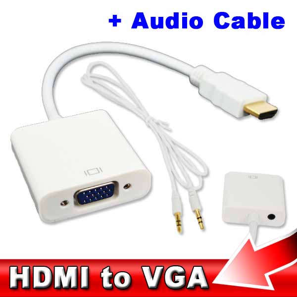 Мужчина HDMI к VGA Женский HDMI к VGA Видео Аудио Конвертер Адаптер кабели HDMI к VGA Кабель HD 1080 P для Портативных ПК Xbox 360