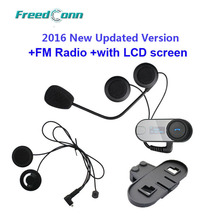 FreedConn TCOM-SC W/Screen Bluetooth Helmet Intercom Headset+Extra Soft Earpiece+Extra Bracket Free Shipping!!