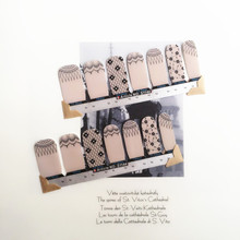Brown Simple Fresh Nail Arts Sticker 14 pcs/set Waterproof Nail Decal Art Sticker Gel Polish Manicure Foils Beauty Makeup