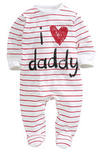 2015 baby clothing unisex baby rompers printed love mummy and daddy bebe roupas meninos