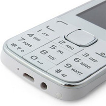 Ultra Slim Cell Phone 2 4 Big Screen Silver Rim H 2005D Dual Sim Card MP3