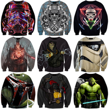 New Movie Star Wars Print 3D Sweatshirt Women Men Long Sleeve Outerwear Street Hipster Crewneck Pullovers Harajuku Sweatshirts