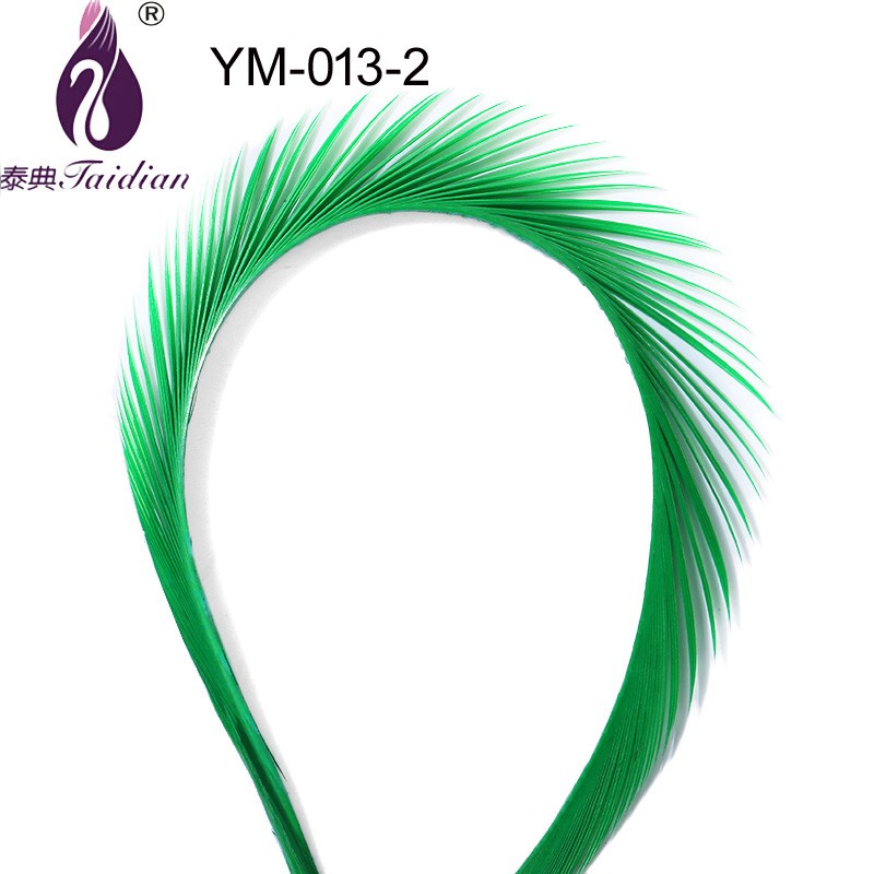 natural dyed goose feather ribbion trimming plumage fringe ym-013-2#(2)
