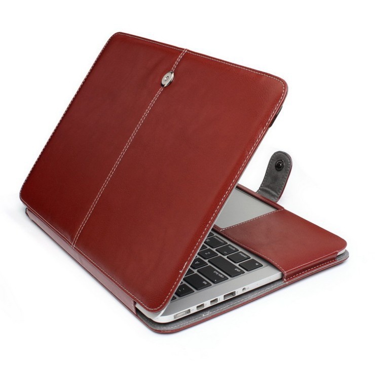 Fashion Laptop Case For Macbook Pro Air Retina Notebook Sleeve Bag 11 13 15 Ultrabook Pouch 4 Color PU Leather Bag Cover