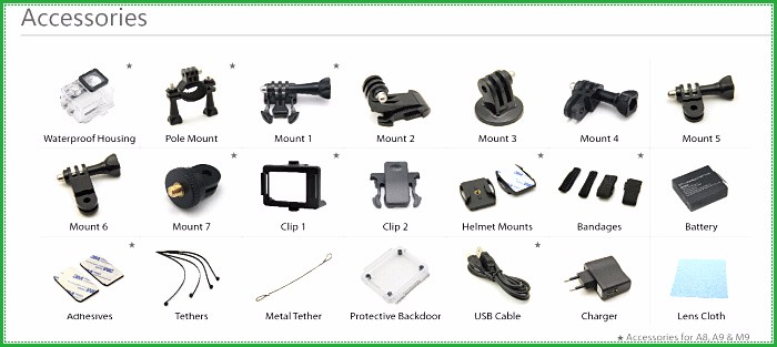 A8 A9 M9 ACCESSORIES