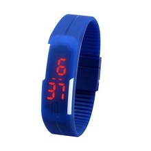 2015 new design LED watch women fashion sports watches silicone candy multicolor touch screen digital man