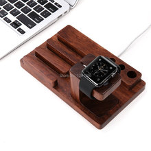 Environmental Hot Rosewood Bracket Docking Station Charger Phone Holder For All Apple iPhone i Watches Android