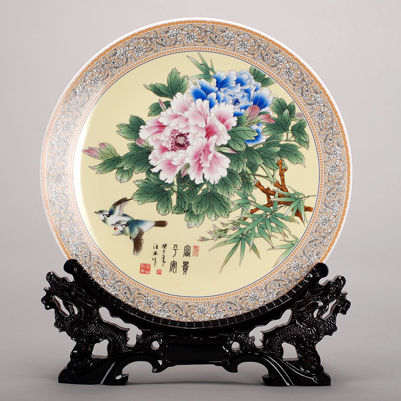 327 35 cm ceramic decorative plate hanging plate Painted Porcelain