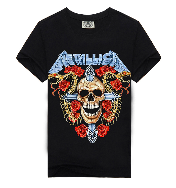 T shirt Mens Summer 2016 Summer Style New 3D Skull Printed T shirts For Men Cotton Casual Brand