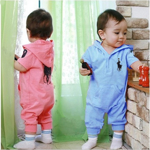 new casual brand spring and winter baby boy girl rompers long sleeve with hats 100% cotton newborn overall jumpsuit