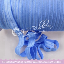 5/8″ inch solid FOE #A3510 Slateblue Fold Over Elastic 50yards/lot Shiny for elastic Headbands Hair Ties