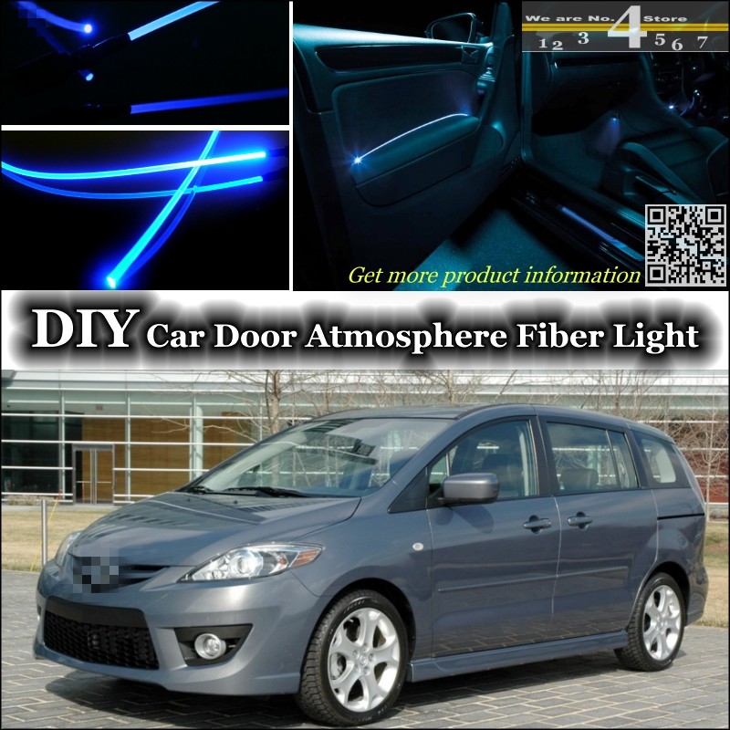 interior Ambient Light Tuning Atmosphere Fiber Optic Band Lights For Mazda 5 Mazda5 Premacy Inside Door Panel illumination Refit