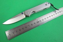 Chris REEVE Sebenza 21 saciar tamaño pequeño cuchillo de bolsillo herramientas, plegable 58HRC del cuchillo 5CR15 de la lámina plana completa Steel Handle mejor regalo