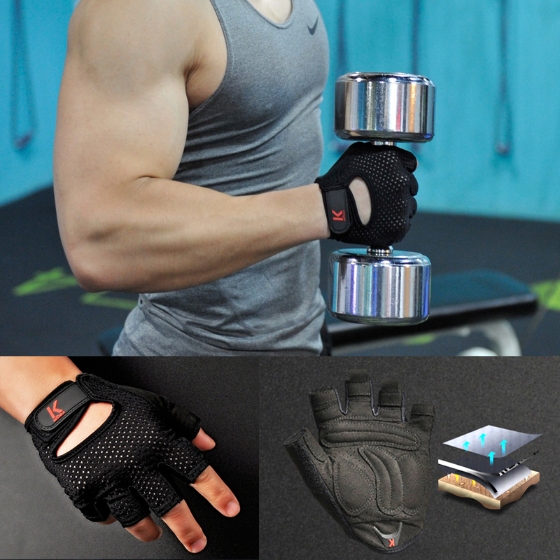 2015 Kortela Superior Wearable Gym Training Weight lifting gloves for men Sport Gloves cycling bike Half