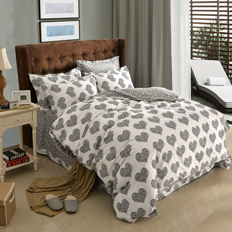 fashionable 4pcs 100 organic cotton bedding set gray fashionable 4pcs 100 organic cotton bedding set gray